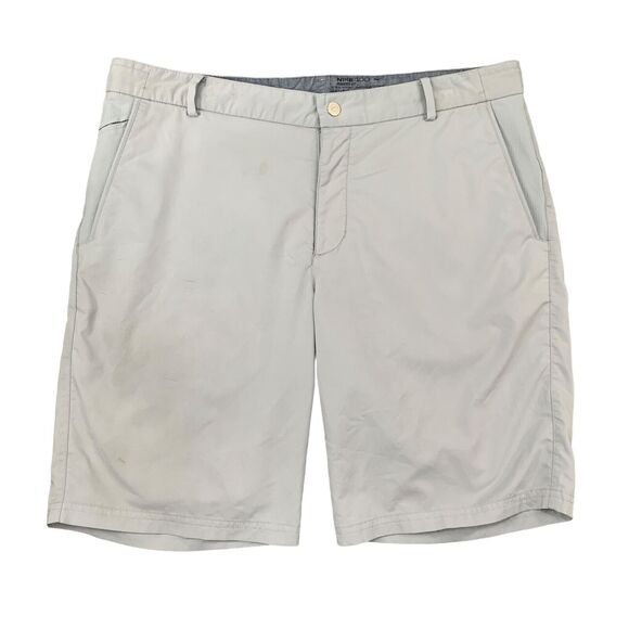 Nike Golf Short Mens 34 Gray Modern Tech Woven Flat Front Performance Chino - Picture 1 of 15